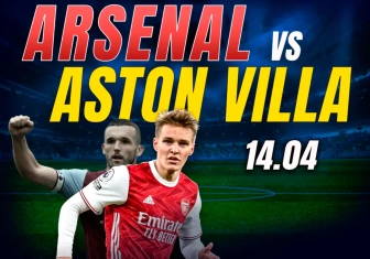 Football match between Arsenal and Aston Villa