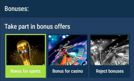 Types of bonuses in 1xbet