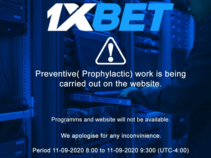 1xbet website is not available