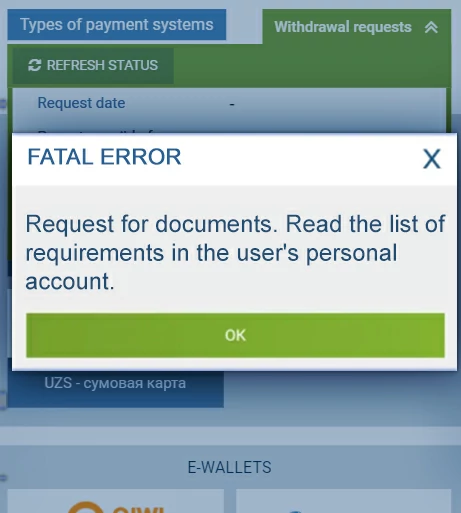 Fatal error