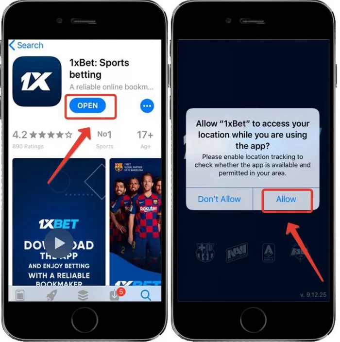 1xbet app download iphone