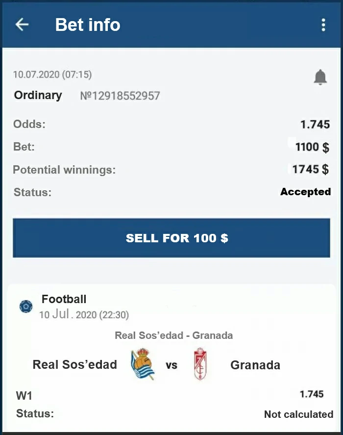 How to sell bet in 1xbet 1xbet sales bets