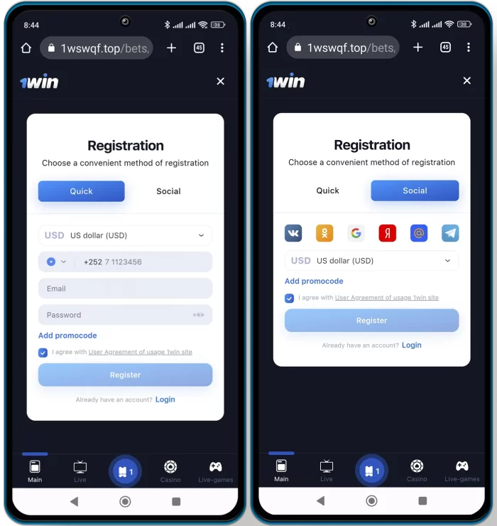 1win registration methods - How to sign up to bookmaker Types of how to 1Win Sing up & create account