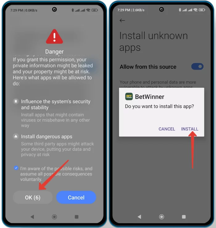 How to install Betwinner apk for Android Betwinner mobile app installation & scanning on viruses