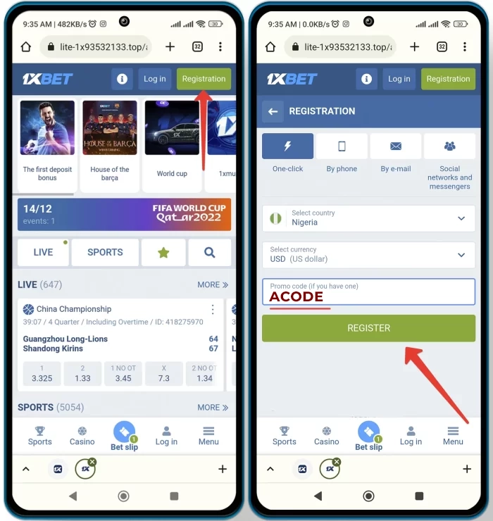 How to create a promo code on 1xbet
