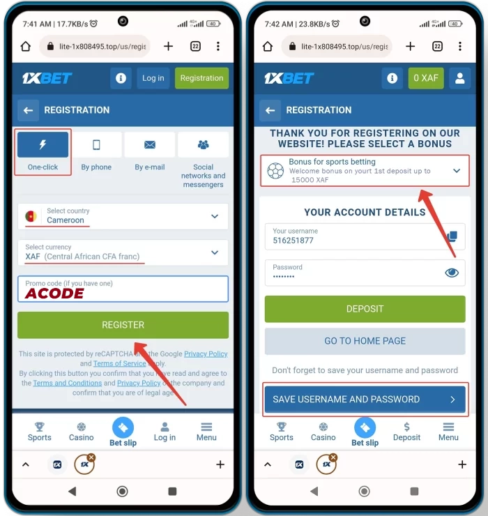 1xbet Cameroon register account in one click 1xbet Cameroon registration with welcome bonus