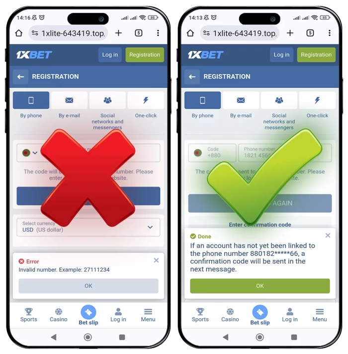 1xbet problems with registration by phone number How to solve 1xbet registration with phone number