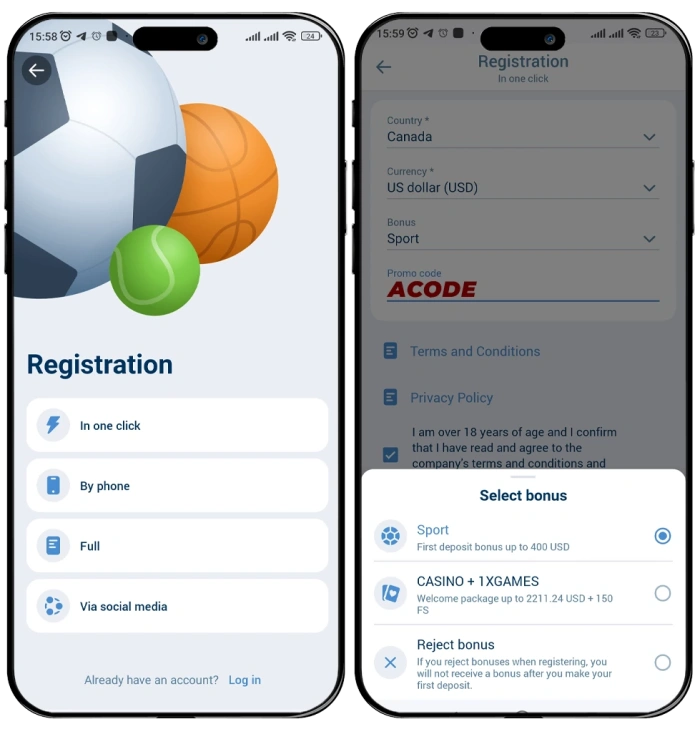 Register 1xbet account in the USA 1xbet usa registration process